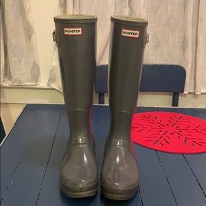 Tall Hunter Boots - Gray